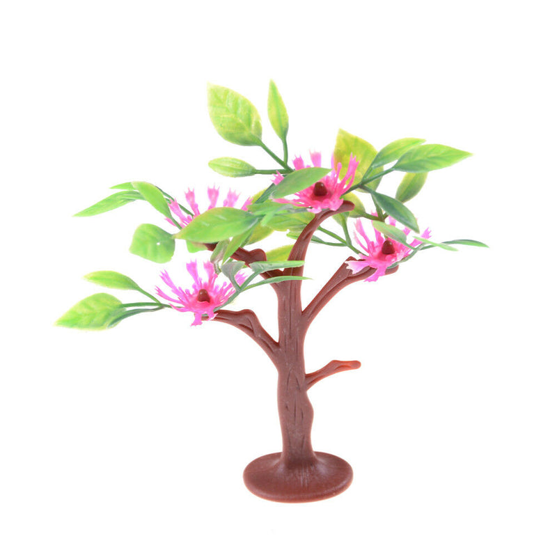 2pcs 9cm Flowering trees Railway Park HO SCALE Layout Scenery Decor ã€New OZ