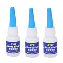 Nail Tip Glue 10g With Brush Acrylic False Nails Strong Adhesi%!