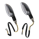2pcs 12V Carbon Motorcycle Motorbike LED Turn Signal Indicator Light Yellow