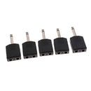 5Pcs 6.5mm/6.35mm Male To 2 Female Audio