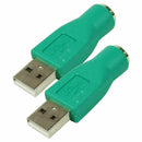 USB Male to PS2 Female Converter Adapter Adaptor For MOUSE A PS KEYBOARD F3 K1C8