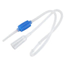 Aquarium Water Change Clean Gravel Siphon Pump Vacuum Pipe, Clear/Blue