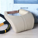 Memory Cotton Headrest Ergonomic Car Head Neck Rest Pillow Cushion Beige