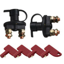 2 Pack 12V/24V Automotive Battery Isolator Disconnector Cut OFF Power Kill