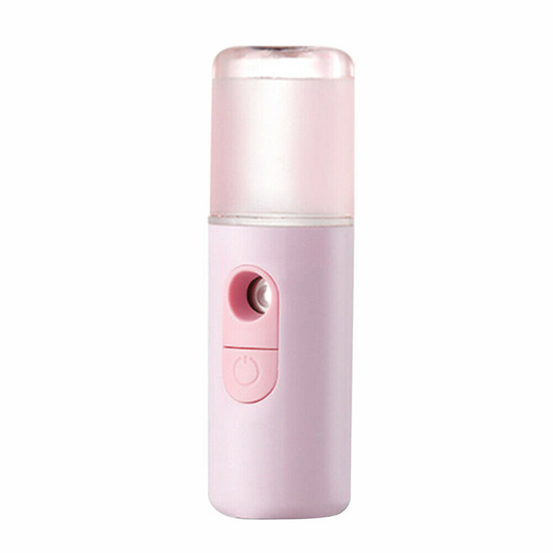 Nano Spray Hydration Instrument Mini Rechargeable Facial Steamer (Pink)
