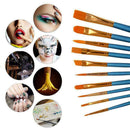 10Pcs/Set Watercolor Gouache Paint Brushes Different Pointed Useful Shape R K5H9