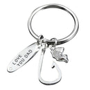 Love you Dad Charm Fish Hook Chain Ring Keychain Keyring Key Fob Metal Gift GPZ