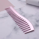 Electroplating Hairdressing Comb Hair Brush Large Wide Tooth Combs (Pink)