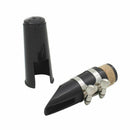 Black Plastic B Flat Clarinet Mouthpiece & Cap Clamp Woodwind Instruments J8T4