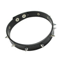 Punk Gothic Faux Leather Alloy  Rivtet Stud Collar Choker Necklace