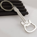 Guitar Bottle Opener Ring Keyring Chain Metal Bar Wine Beer Cap Hang Tool  BX