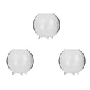 3x Glass Ball Shape Flower Plant Tabletop Vase Terrarium Container Decor 8cm