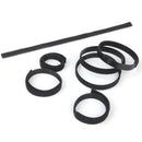 50pcs Black Cable Tie Nylon Straps Wire Hook & Loop Fasteners Organiser 24cm