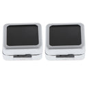 2x Gem Display Box Diamond Jewelry Coin Holder Glass Lid Box Storage Cases