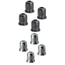 8 Pieces Metal Electric Bass Through Body String Mounting Ferrules Bushing