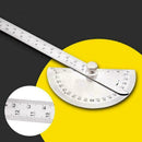 180 degree Protractor Angle Finder Arm Measuring Ruler Stainless Tool Steel