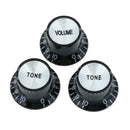 3pcs Acrylic Electric Guitar Bass Volume Rotary Knob Potentiometer Caps