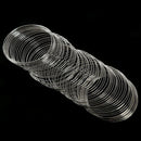 100Loops  Memory Beading Wire for Bracelet 50mm-55mm(2 inch-2 1/8 inch) Dia