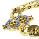 2pcs Glitter US Dollar Sign Party Glasses Bracelet Rapper Big Daddy Costume