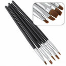 5Pcs Pro Durable Nail Art Brush Acrylic UV Gel Salon Kit Tool Dotting Flat L5X9
