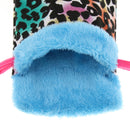 Small Animals Hamster Winter Warm Plush Pouch Sleeping Bed Hammock Leopard