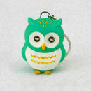 Cute Owl Keyring with LED Lights and Hooting Sound Novelty Key Rings Nice K X1A9