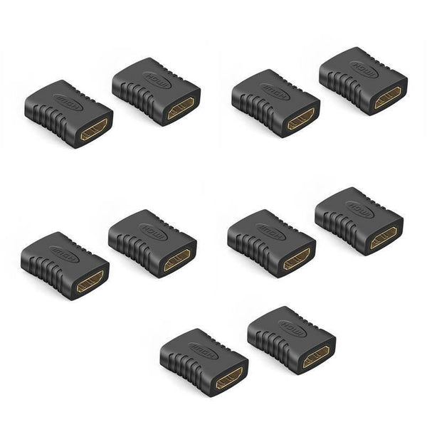 10Pcs Hdmi Female To Female Coupler Extender Adapter Connector F F For Hdtv Y7X1