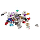 50 x Water Drop Flatback Acrylic Rhinestone Button DIY Embellishment 10x14mm