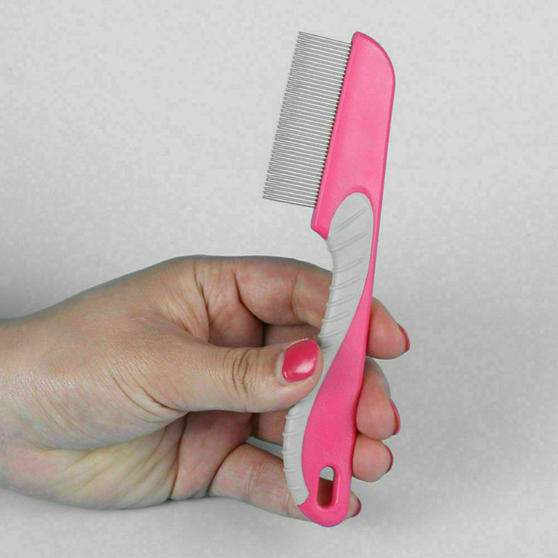 1pc Dog Cat Pet Stainle Steel Rake Comb Hair Grooming Trimmer Cleaning Brus J4K9