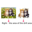 Full Round Drill 5D Diy Diamond Painting "Cartoon Cat" Embroidery Cross Sti