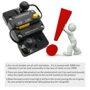 Waterproof 100 Amp Manual Reset Circuit Breaker 12v/24v/48v Car Auto Boat