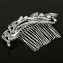 Elegant Leaf Design Rhinestone Hair Comb Wedding Party Bridal Hairdressing