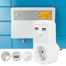 Dual USB EU Plug Timing Socket Timer Switch Countdown Outlet Controller