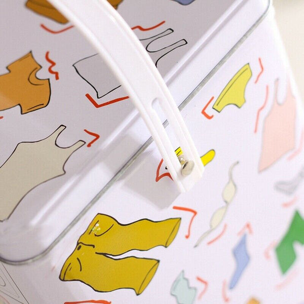 Color Washing Machine Iron Box, Portable Washing Powder Box, Iron Can, Stor N3F4