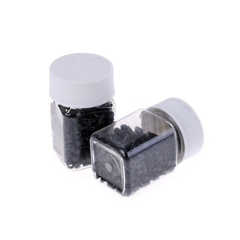 500Pcs 4mm silicone lined micro rings links beads for human hair extensions BX