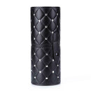 Fashion Leather Makeup Brush Storage Case Empty Holder Organizer (Black S) A