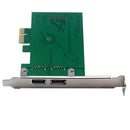 PCI Express Expansion Card, Dual USB 3.0 PCI-E PCI Express Hub with 19-pin