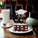 40pcs Set Class of 2018 Graduation Cap Cupcake Picks Topper Decoration