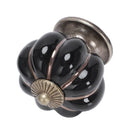 12Pcs Pumpkin Zinc Ceramic Door Knobs Drawer Pull Handle Kitchen Cabinet Cu R2S4
