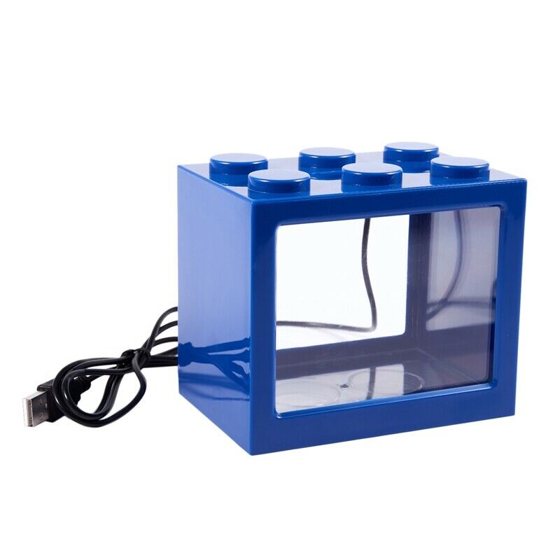 Mini USB LED Lighting Clear Fish Tank Ornament Aquarium Office Desktop Deco