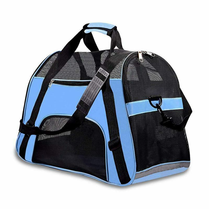 Pet Travel Carriers Soft Sided Portable Bags Dogs Cats Airline Approved Dog X1M3