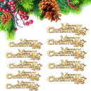 10PCS Merry Christmas Wood Letter Plaque Hanging Signs Home Xmas Decor