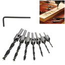 3mm/4mm/5mm/6mm/7mm/8mm/10mm 7+1 Triple Point Countersunk Auger set yui