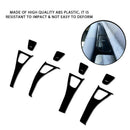 Side Door Lock Pin Switch Button Frame Black Piano Pattern Cover Trim for T