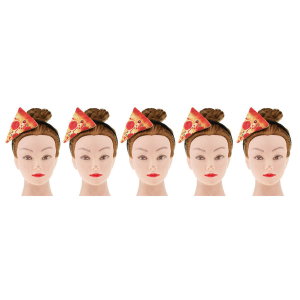 5pcs Holiday Adults Kids Pizza Food Headbands Fancy Dress Hair Accessories
