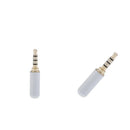 2Piece 3.5mm 4pole Soldering TRRS Male Jacks Earpieces Adapter Connector Plug