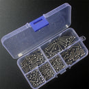 180pcs 304 Stainless Steel Cylindrical Hex Screw Nut Combination M2 A2- BOZ
