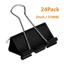 Extra Large Binder Clips 2-Inch (24 Pack), Big Paper Clamps for Office Supp L5M8