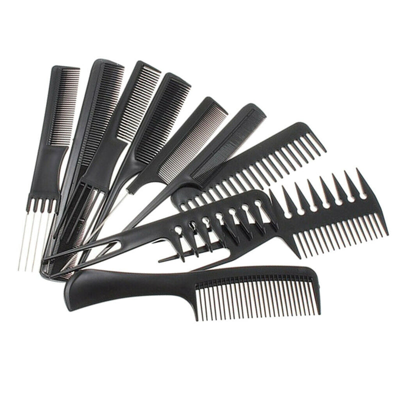 10x Professional Styling Comb Salon Barber Hair Coloring Cutting Highlight Combs