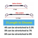 2pcs Bungee Dock Line 4 FT Rope for Boat Kayaks Anchors Tie Down Blue